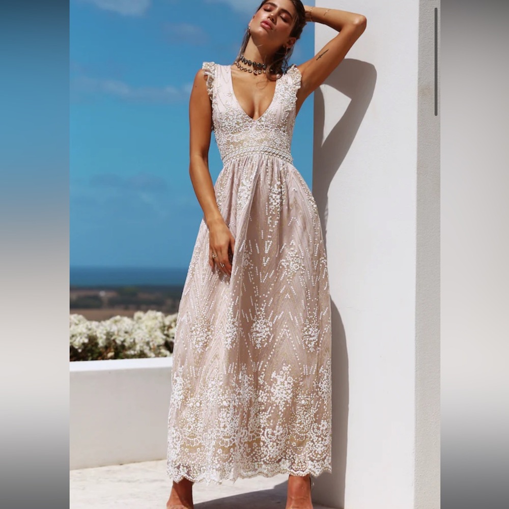 Gold on the ceiling maxi dress oh Polly